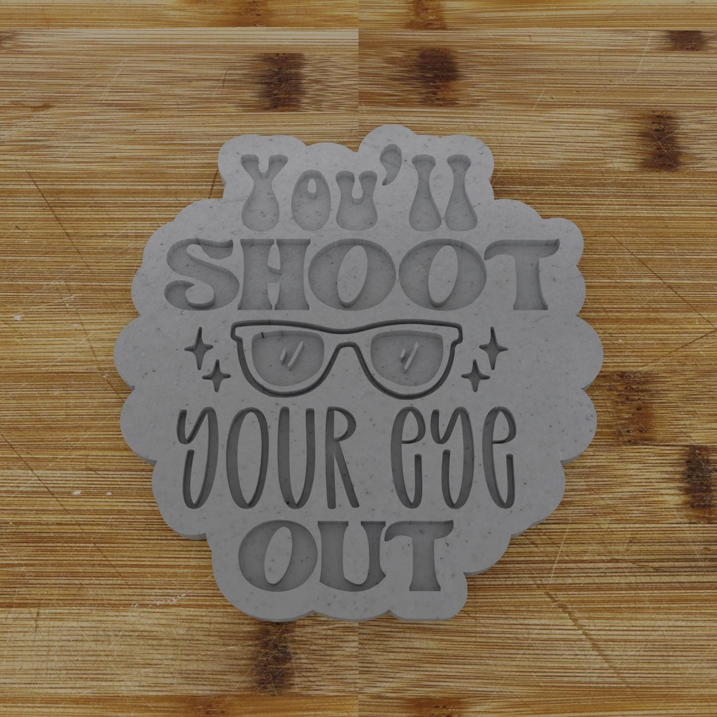 You'll Shoot Your Eye Out Cookie Cutter | 2pc Cutter and Embosser | Christmas Cookies