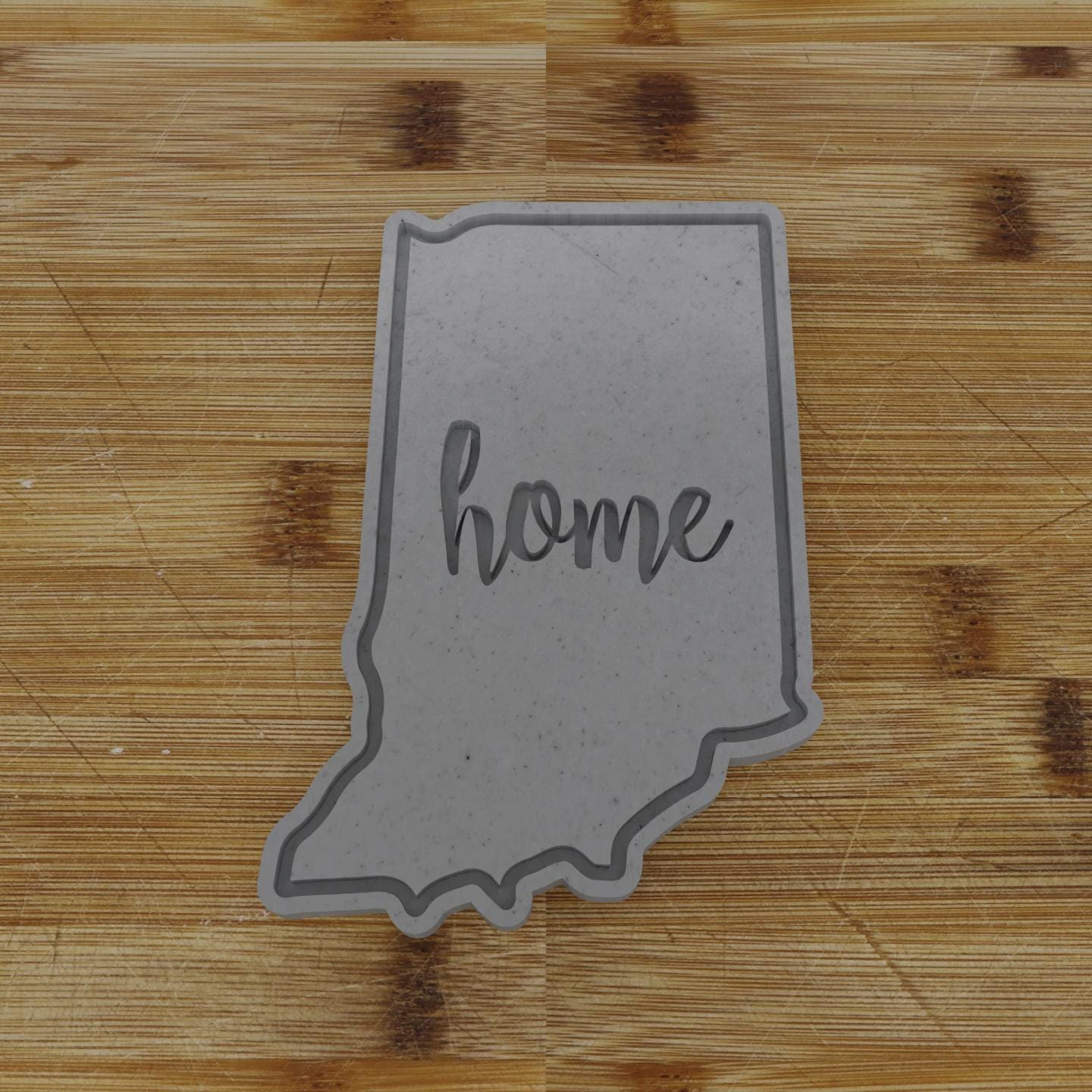 2pc Personalizable Indiana Cookie Cutter & Stamp | USA | United States Cookie Cutter