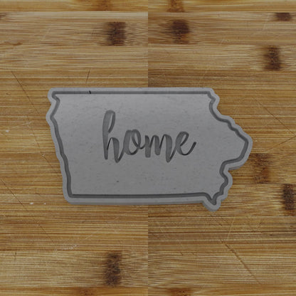 2pc Personalizable Iowa Cookie Cutter & Stamp | USA | United States Cookie Cutter