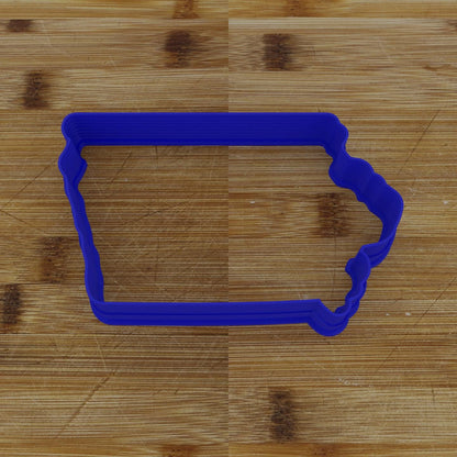 2pc Personalizable Iowa Cookie Cutter & Stamp | USA | United States Cookie Cutter