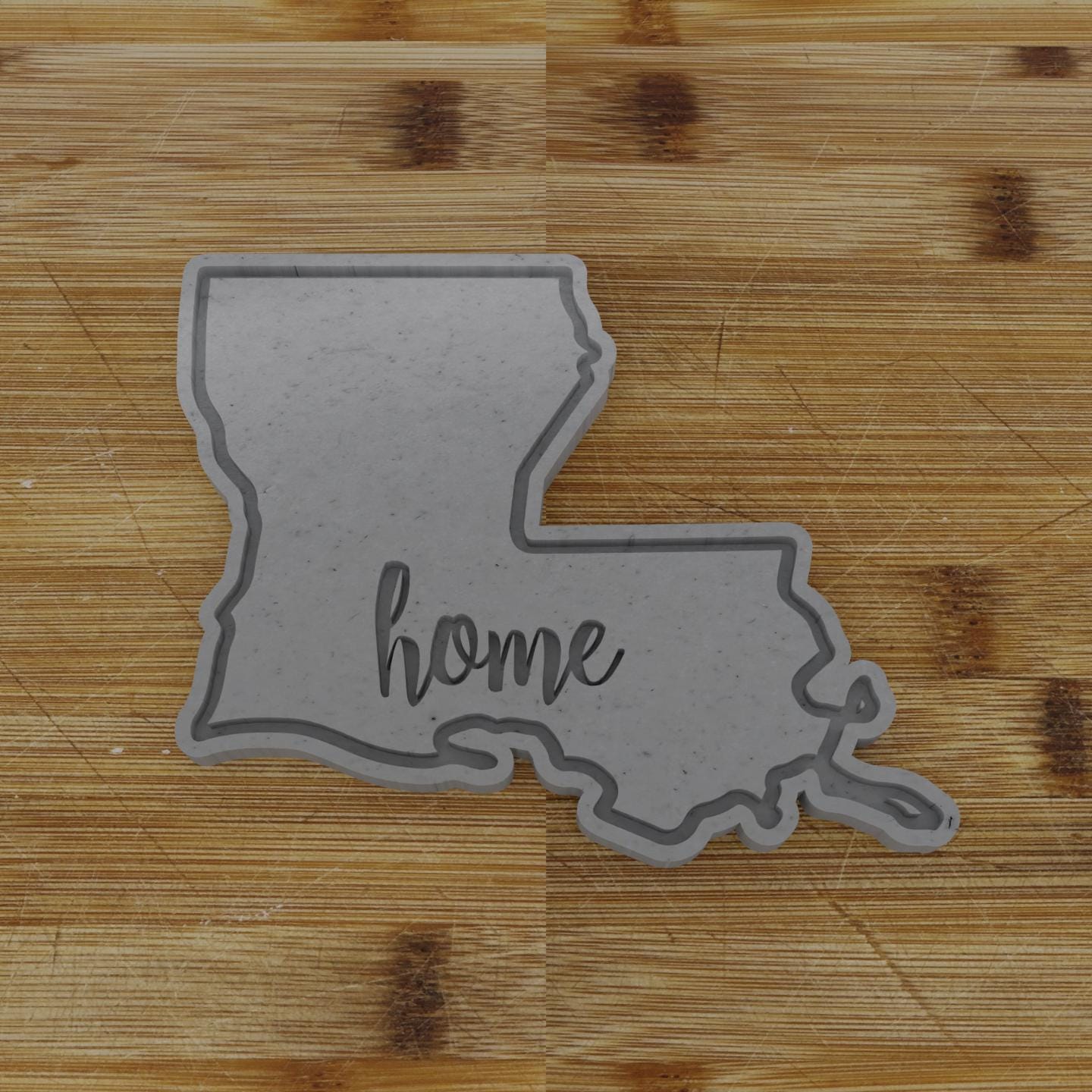 2pc Personalizable Louisiana Cookie Cutter & Stamp | USA | United States Cookie Cutter