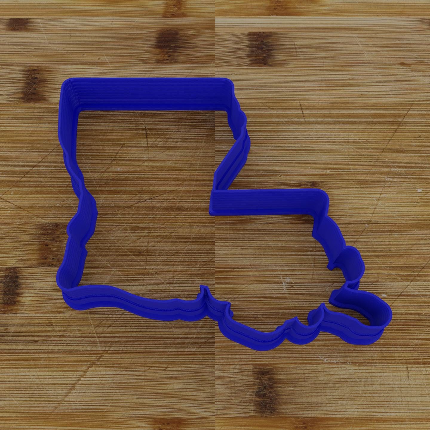 2pc Personalizable Louisiana Cookie Cutter & Stamp | USA | United States Cookie Cutter