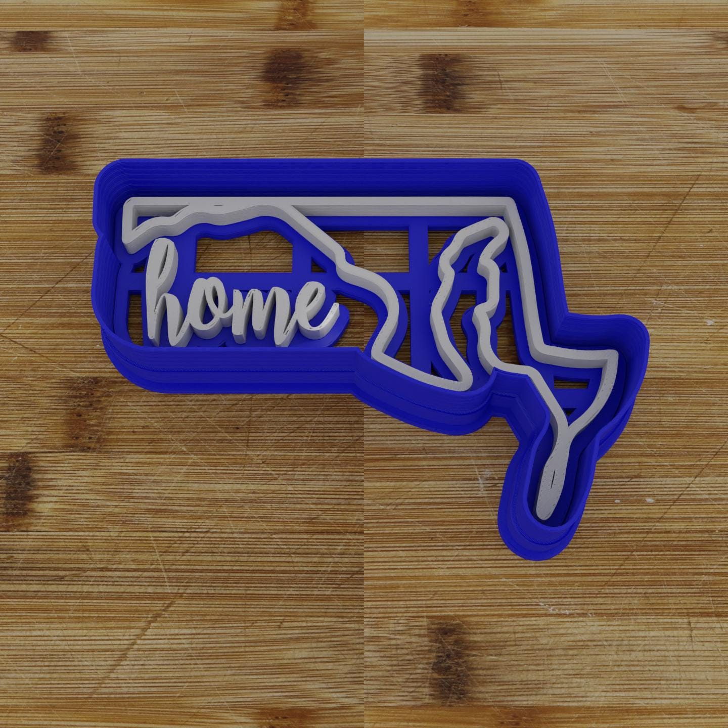 2pc Personalizable Maryland Cookie Cutter & Stamp | USA | United States Cookie Cutter