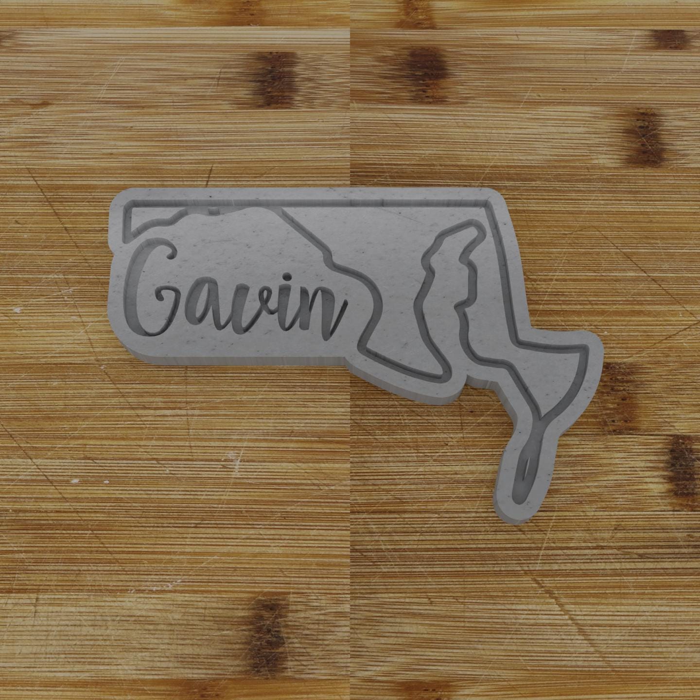 2pc Personalizable Maryland Cookie Cutter & Stamp | USA | United States Cookie Cutter