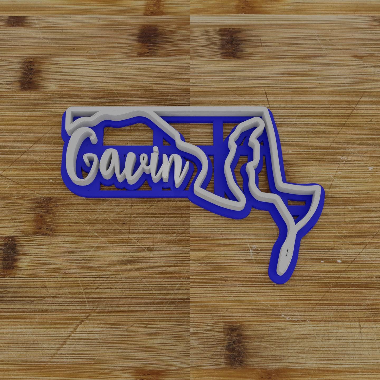 2pc Personalizable Maryland Cookie Cutter & Stamp | USA | United States Cookie Cutter