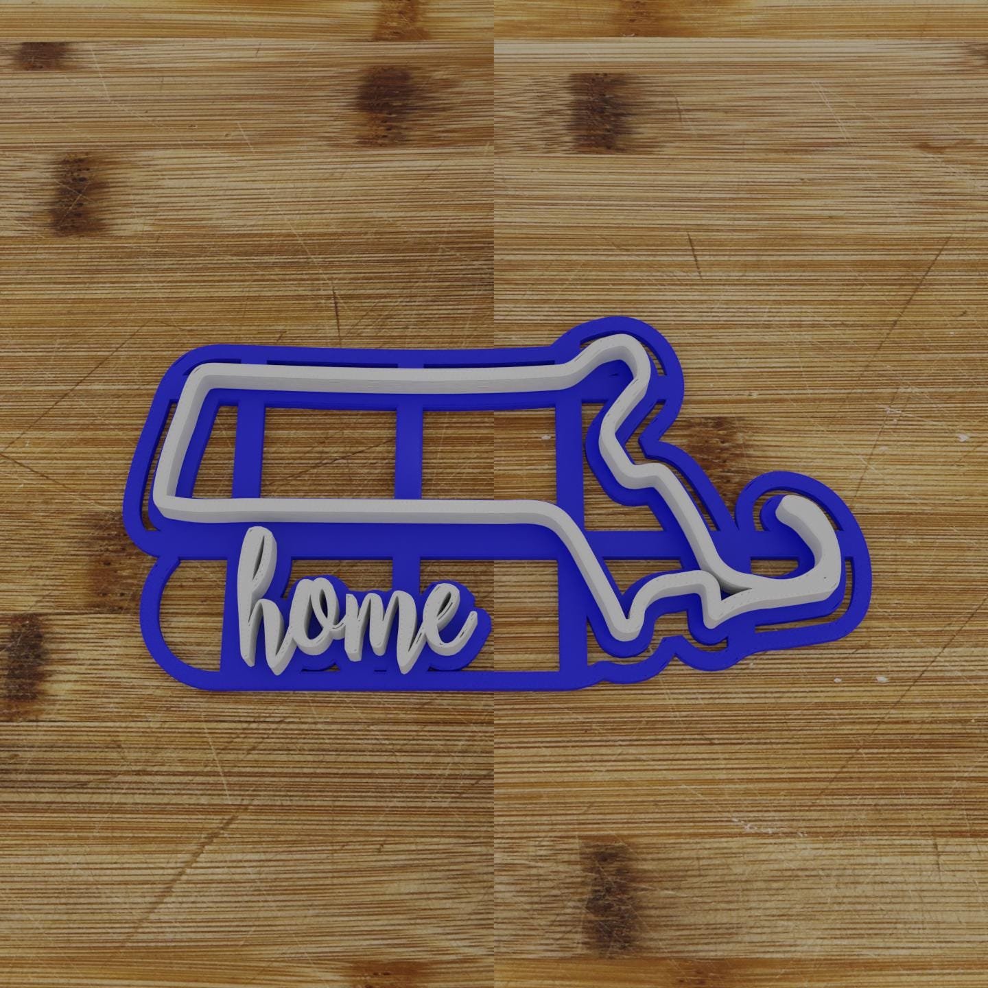 2pc Personalizable Massachusetts Cookie Cutter & Stamp | USA | United States Cookie Cutter