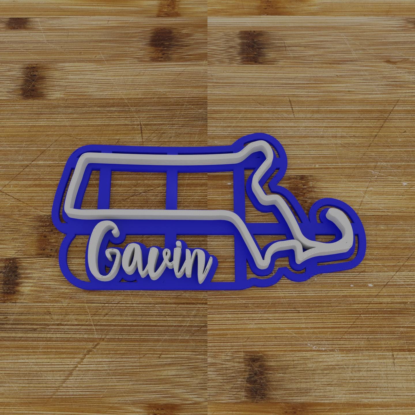 2pc Personalizable Massachusetts Cookie Cutter & Stamp | USA | United States Cookie Cutter