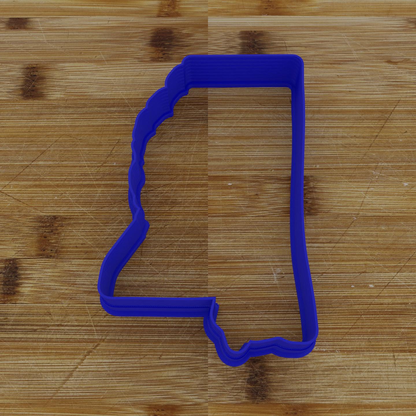 2pc Personalizable Mississippi Cookie Cutter & Stamp | USA | United States Cookie Cutter