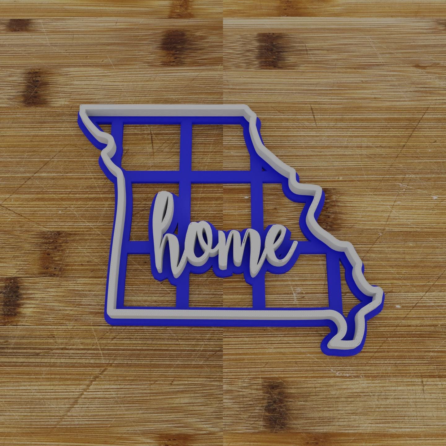 2pc Personalizable Missouri Cookie Cutter & Stamp | USA | United States Cookie Cutter