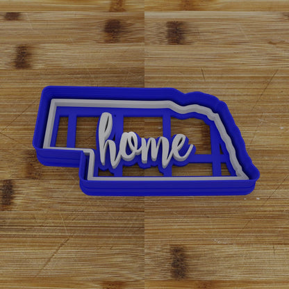2pc Personalizable Nebraska Cookie Cutter & Stamp | USA | United States Cookie Cutter