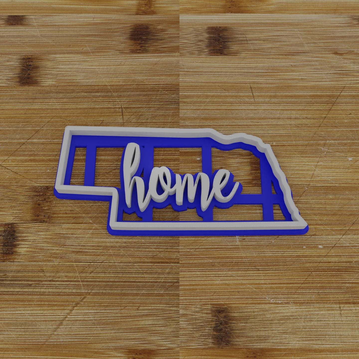 2pc Personalizable Nebraska Cookie Cutter & Stamp | USA | United States Cookie Cutter