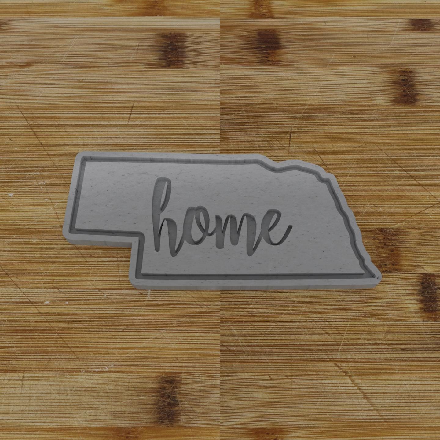 2pc Personalizable Nebraska Cookie Cutter & Stamp | USA | United States Cookie Cutter