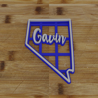 2pc Personalizable Nevada Cookie Cutter & Stamp | USA | United States Cookie Cutter
