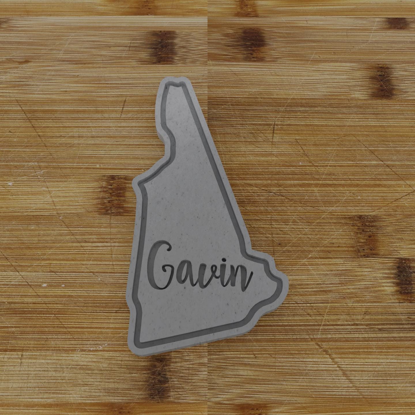 2pc Personalizable New Hampshire Cookie Cutter & Stamp | USA | United States Cookie Cutter