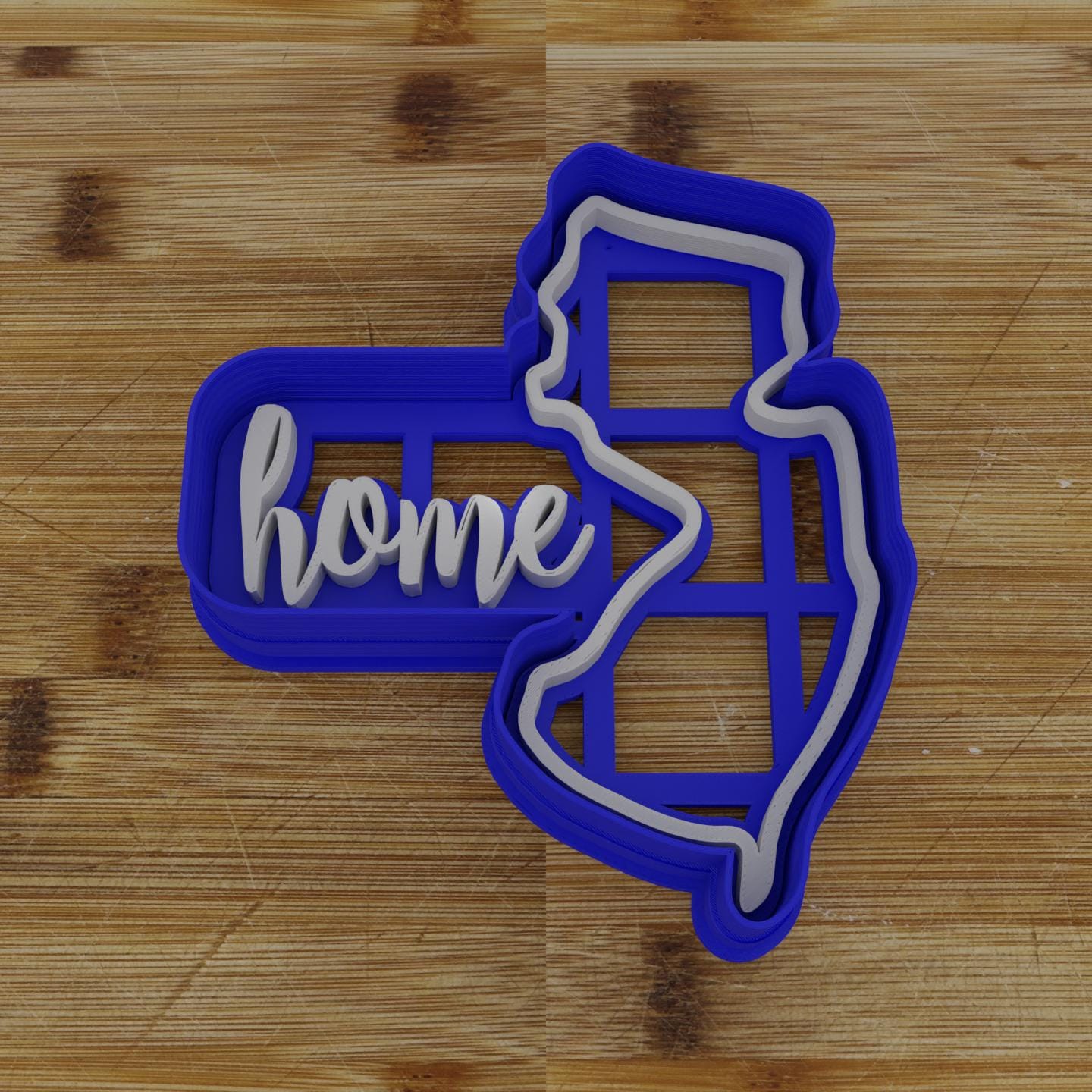 2pc Personalizable New Jersey Cookie Cutter & Stamp | USA | United States Cookie Cutter