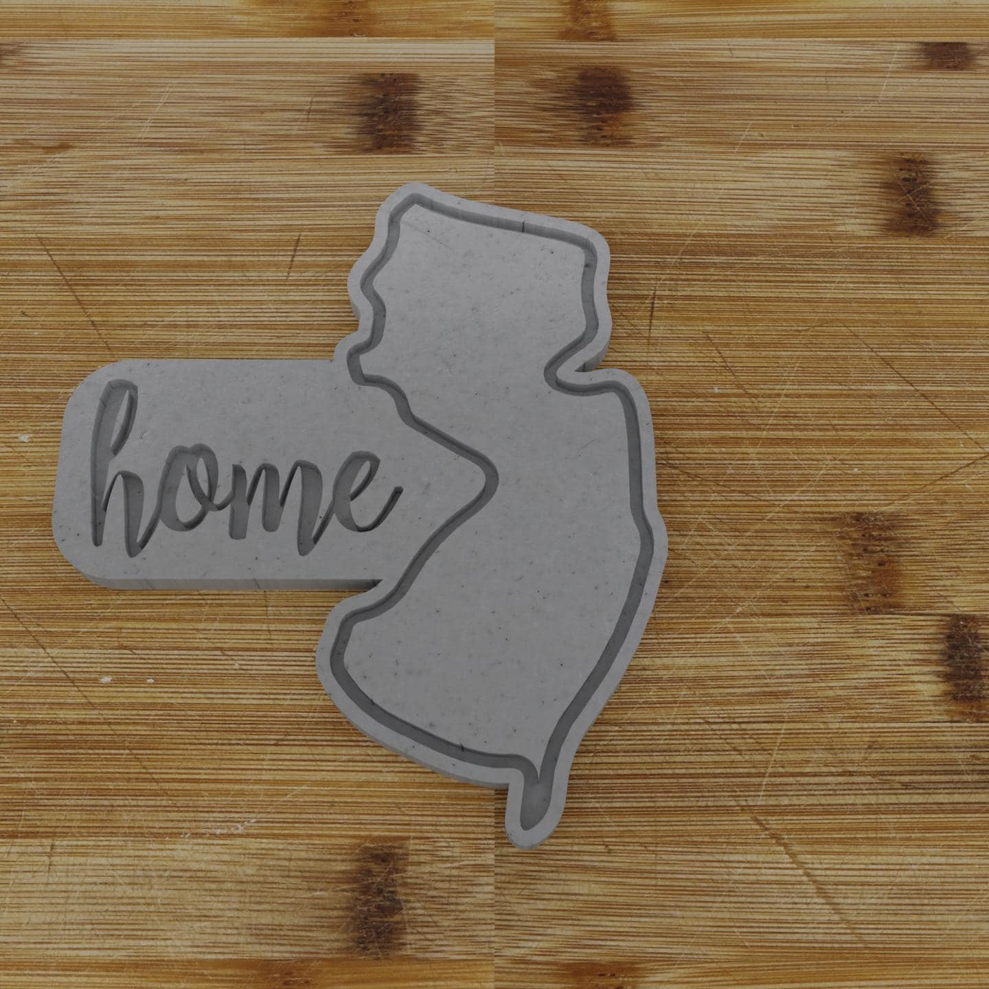 2pc Personalizable New Jersey Cookie Cutter & Stamp | USA | United States Cookie Cutter