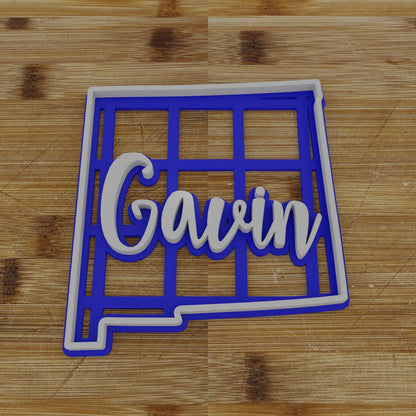 2pc Personalizable New Mexico Cookie Cutter & Stamp | USA | United States Cookie Cutter
