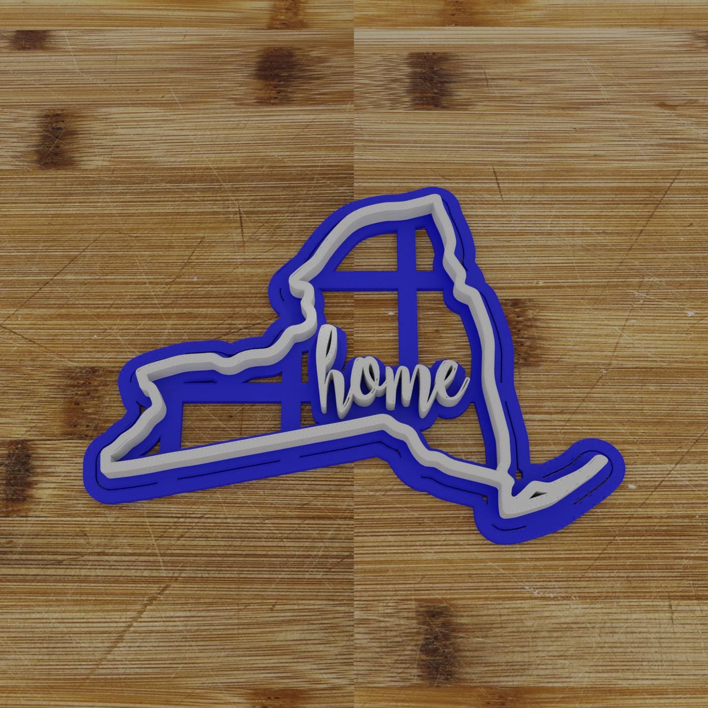 2pc Personalizable New York Cookie Cutter & Stamp | USA | United States Cookie Cutter