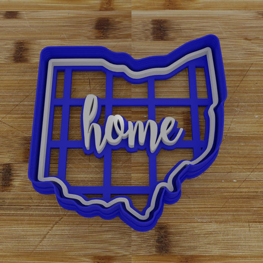 2pc Personalizable Ohio Cookie Cutter & Stamp | USA | United States Cookie Cutter