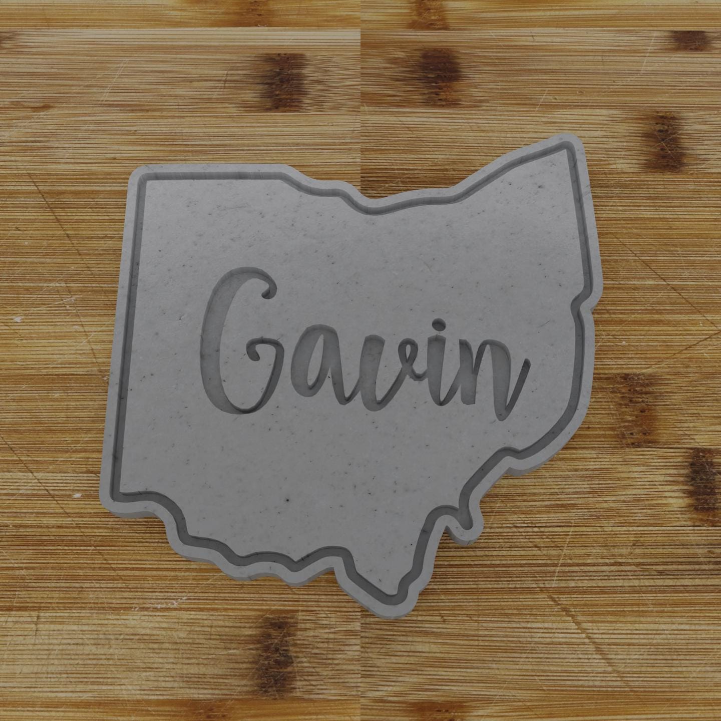 2pc Personalizable Ohio Cookie Cutter & Stamp | USA | United States Cookie Cutter