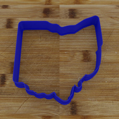 2pc Personalizable Ohio Cookie Cutter & Stamp | USA | United States Cookie Cutter