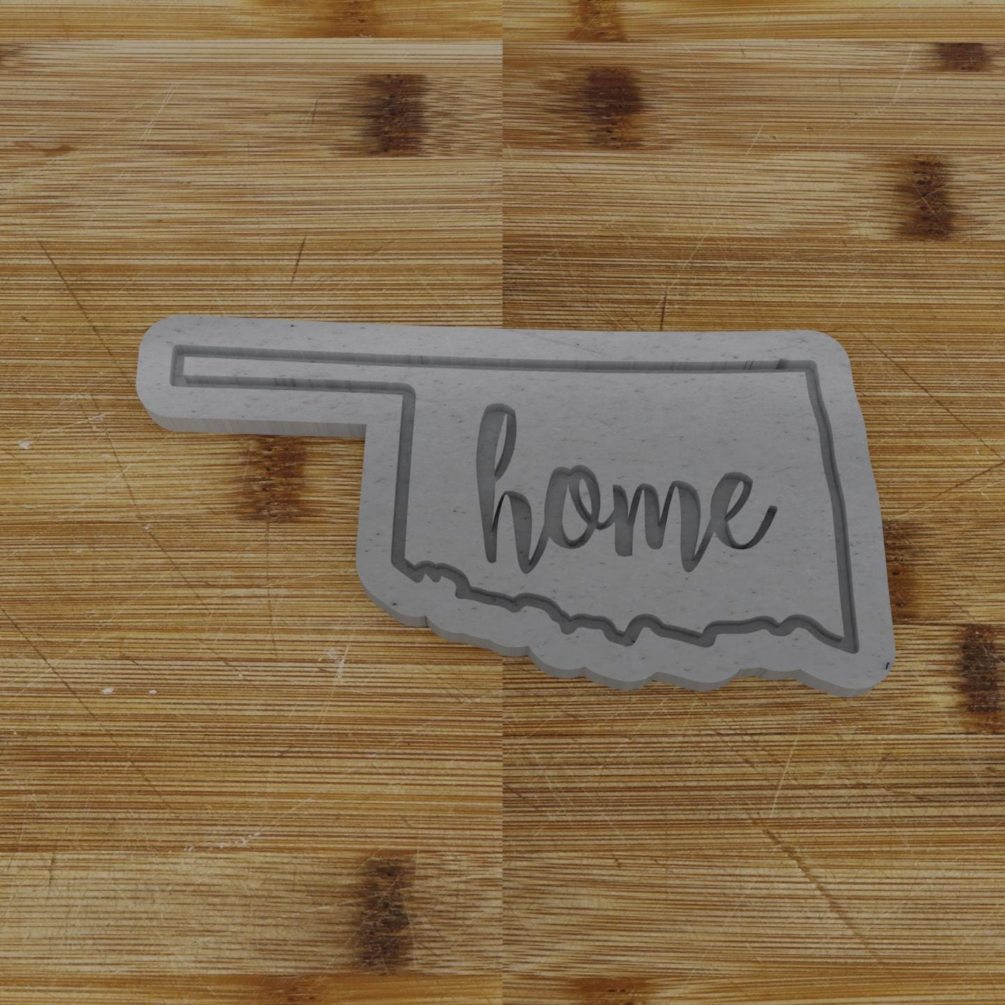 2pc Personalizable Oklahoma Cookie Cutter & Stamp | USA | United States Cookie Cutter