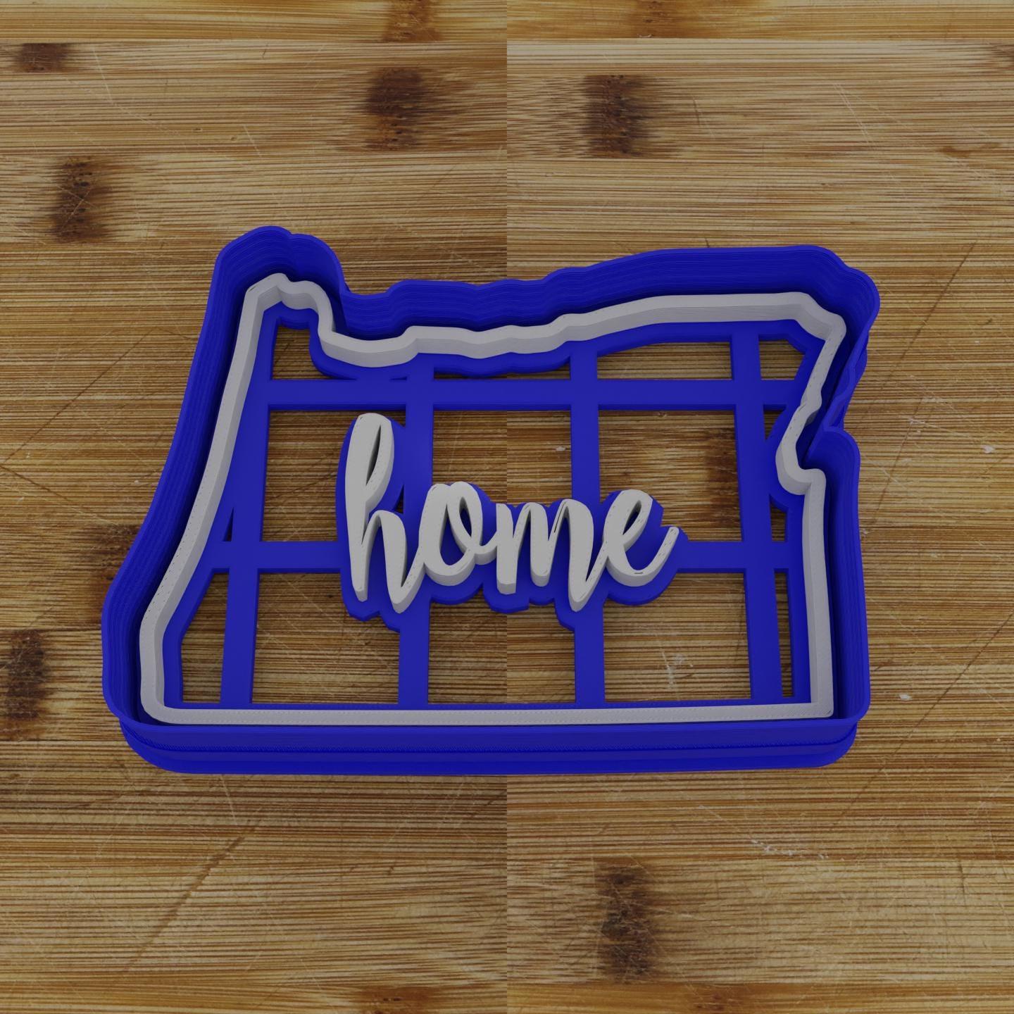 2pc Personalizable Oregon Cookie Cutter & Stamp | USA | United States Cookie Cutter