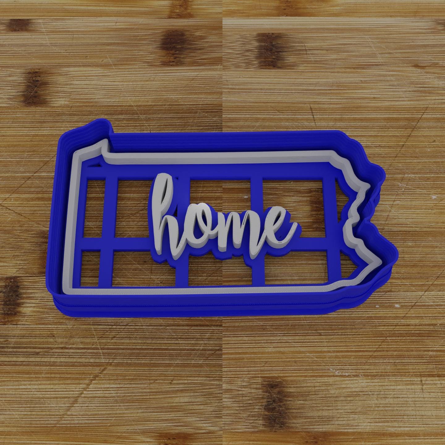 2pc Personalizable Pennsylvania Cookie Cutter & Stamp | USA | United States Cookie Cutter