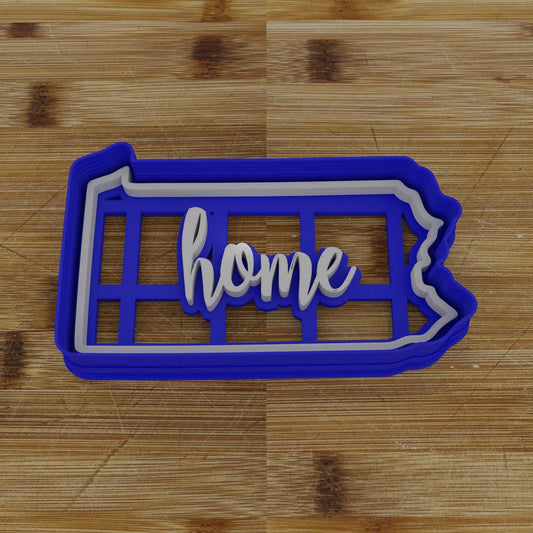 2pc Personalizable Pennsylvania Cookie Cutter & Stamp | USA | United States Cookie Cutter