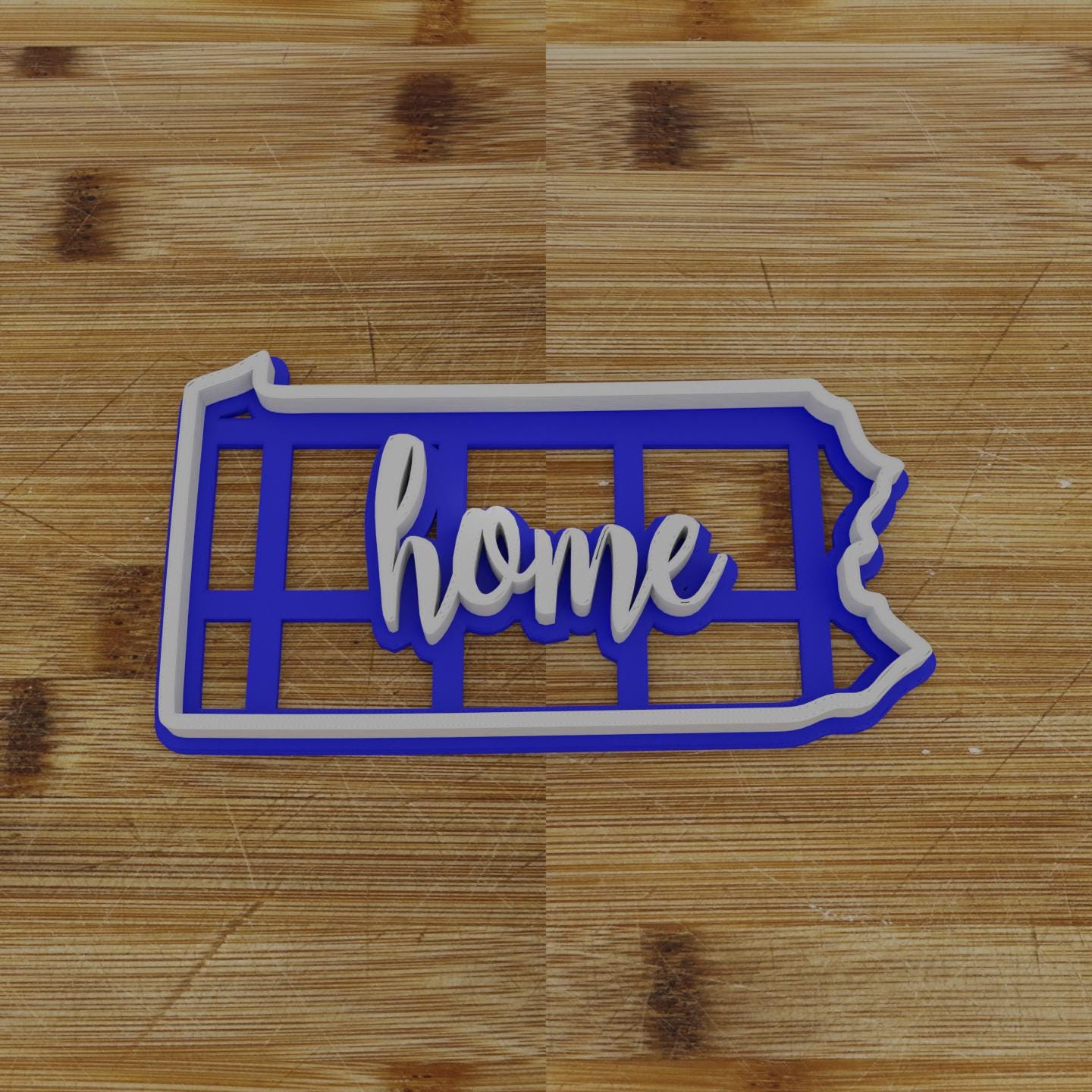 2pc Personalizable Pennsylvania Cookie Cutter & Stamp | USA | United States Cookie Cutter