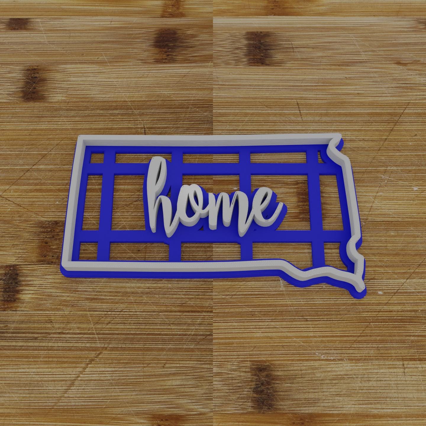 2pc Personalizable South Dakota Cookie Cutter & Stamp | USA | United States Cookie Cutter