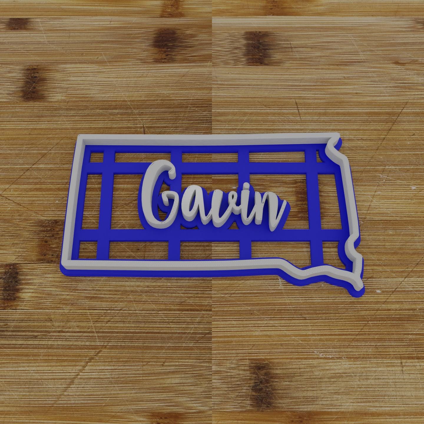 2pc Personalizable South Dakota Cookie Cutter & Stamp | USA | United States Cookie Cutter