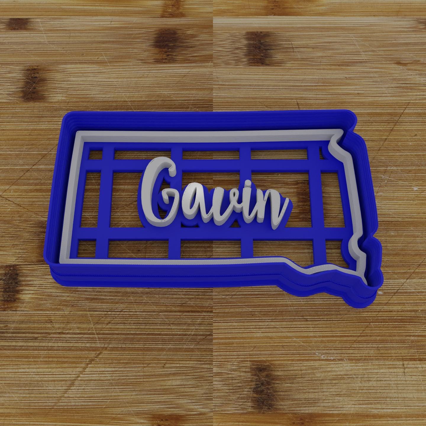 2pc Personalizable South Dakota Cookie Cutter & Stamp | USA | United States Cookie Cutter