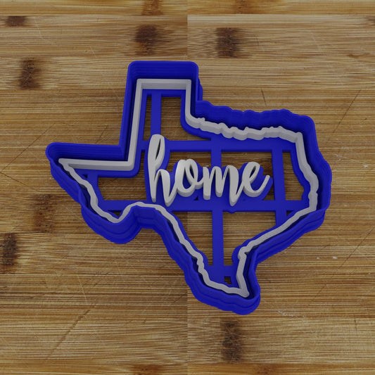 2pc Personalizable Texas Cookie Cutter & Stamp | USA | United States Cookie Cutter