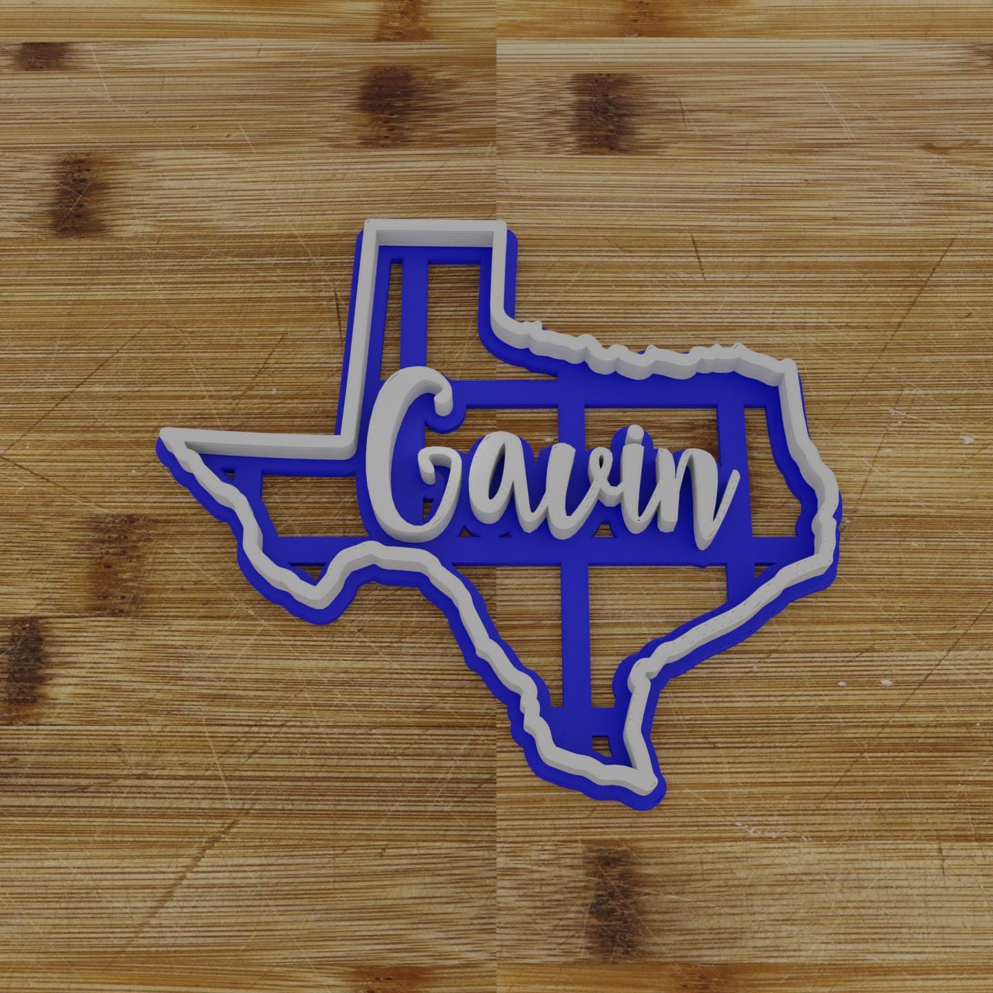 2pc Personalizable Texas Cookie Cutter & Stamp | USA | United States Cookie Cutter