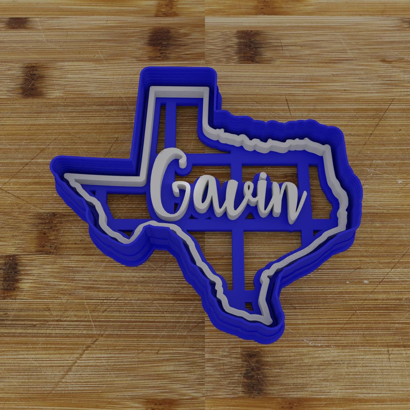 2pc Personalizable Texas Cookie Cutter & Stamp | USA | United States Cookie Cutter