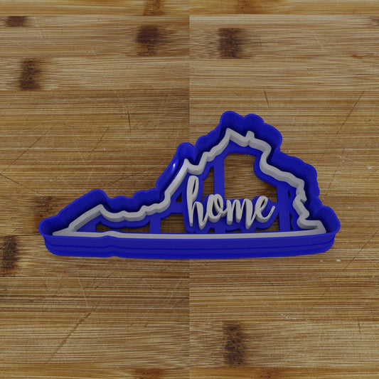 2pc Personalizable Virginia Cookie Cutter & Stamp | USA | United States Cookie Cutter