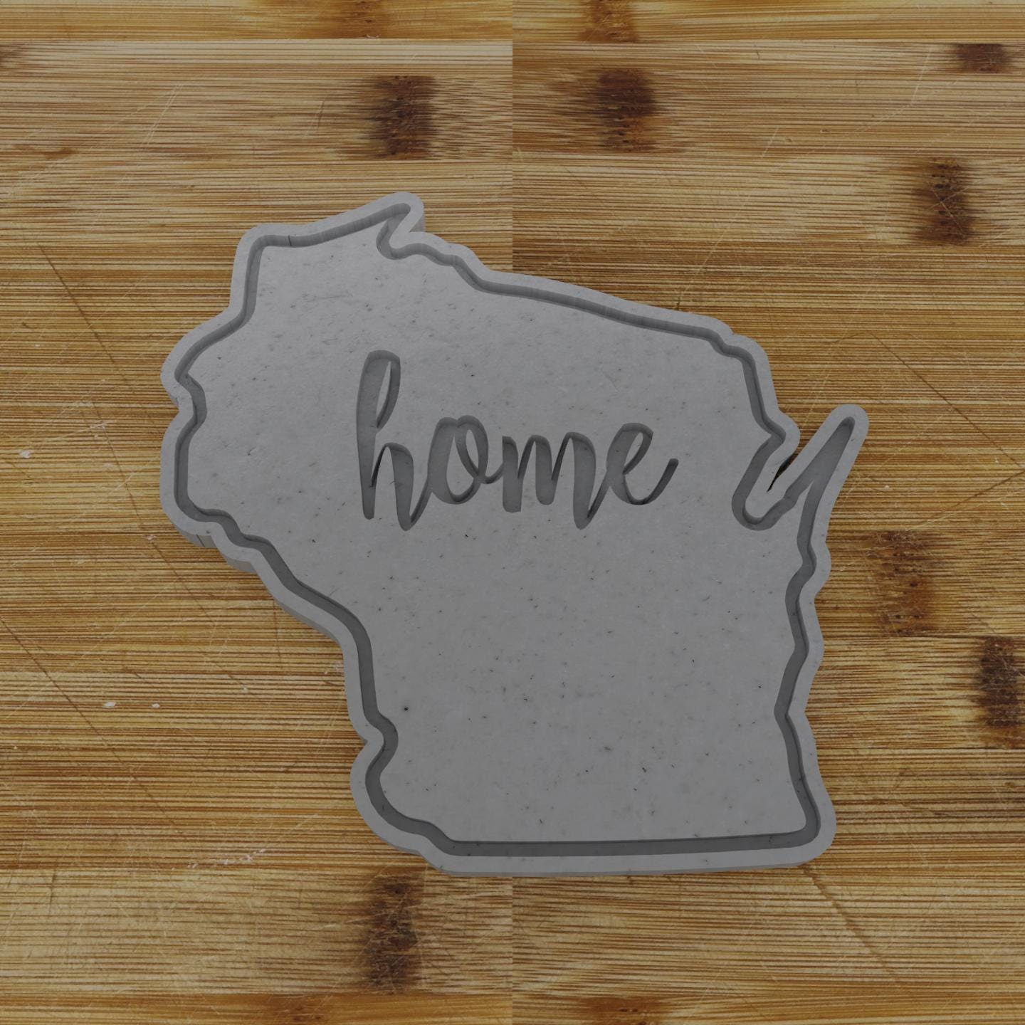 2pc Personalizable Wisconsin Cookie Cutter & Stamp | USA | United States Cookie Cutter