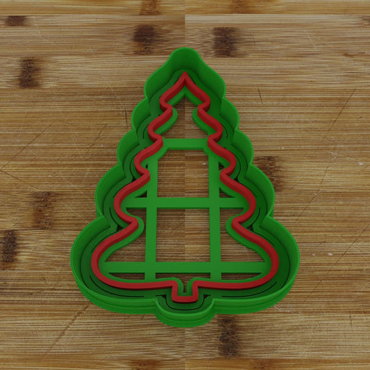 Curvy Christmas Tree Cookie Cutter | Whimsical Baking Mold | Festive Season Design