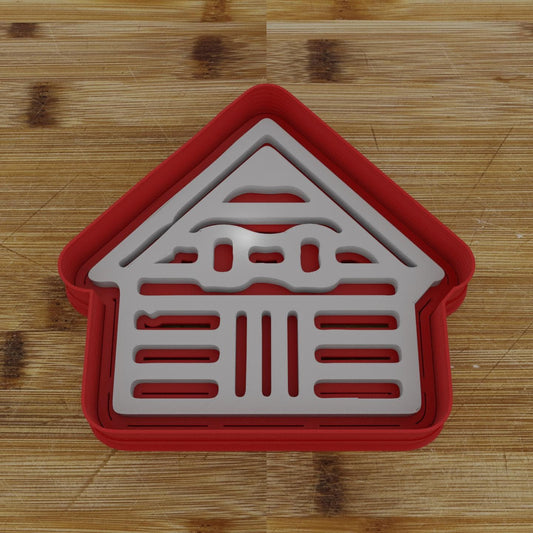 Log Cabin Cookie Cutter | Rustic Christmas Design | Holiday Cookie Mold