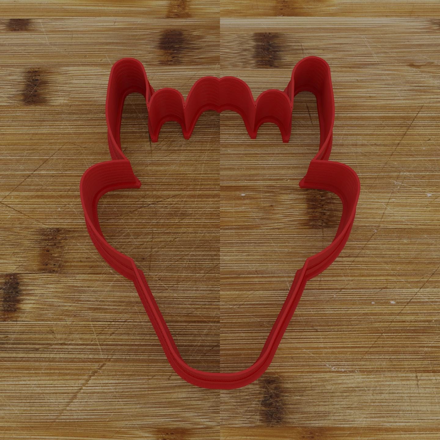 Reindeer Head 3 Cookie Cutter | Cute Rudolph Design | Christmas Cookie Stamp