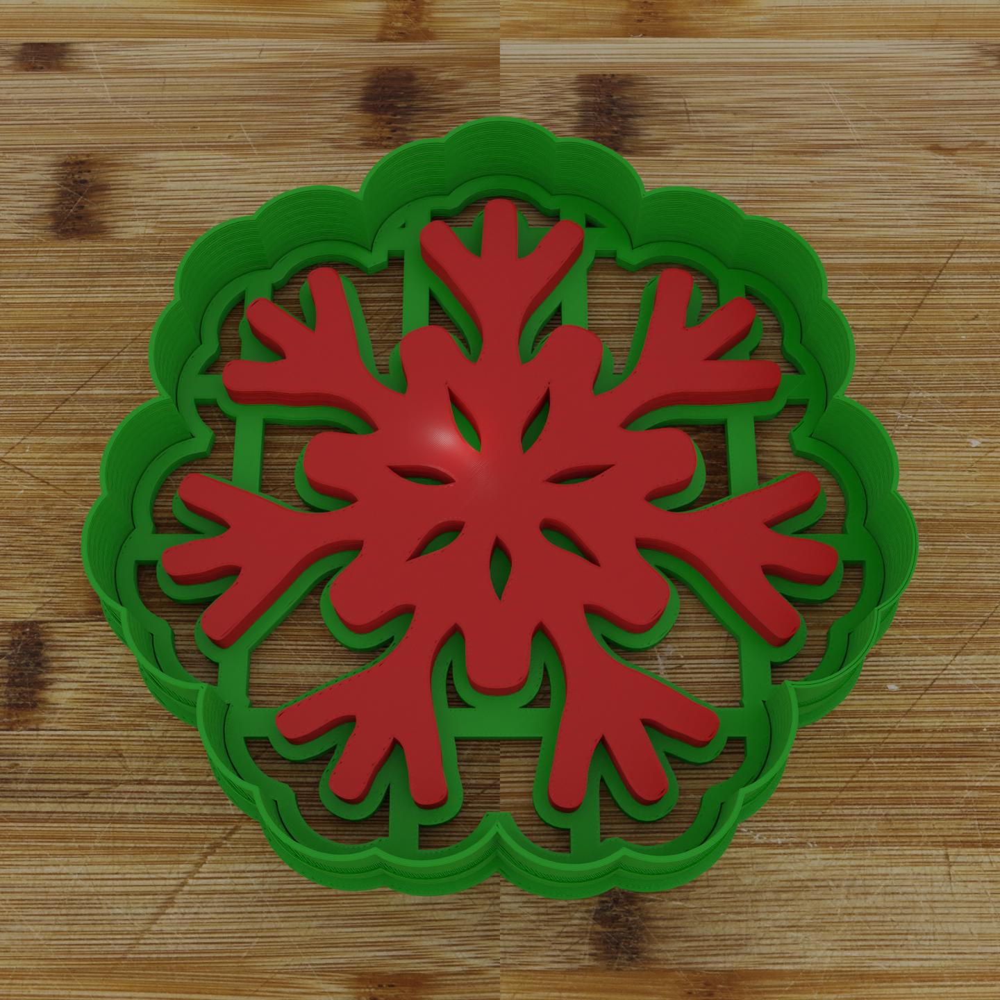 Snowflake 1 Cookie Cutter | Winter Wonderland Shape | Festive Baking Mold