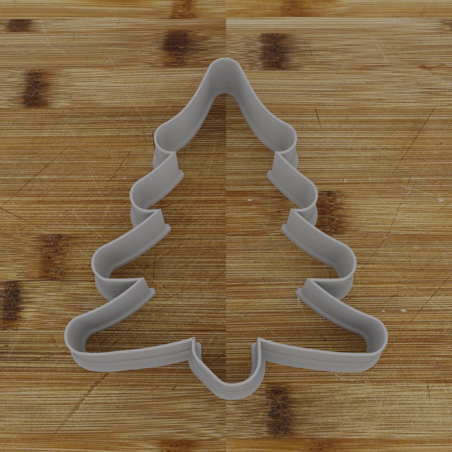 Pointy Tree Cookie Cutter | Unique Christmas Tree Shape | Holiday Baking Accessory