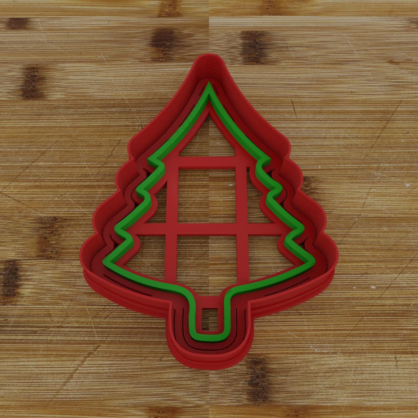 Extra Wide Tree Cookie Cutter | Large Christmas Tree Shape | Holiday Treat Mold