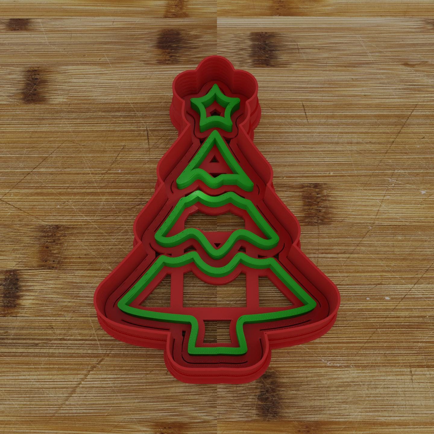 Tree with Star 2 Cookie Cutter | Classic Christmas Design | Festive Baking Mold