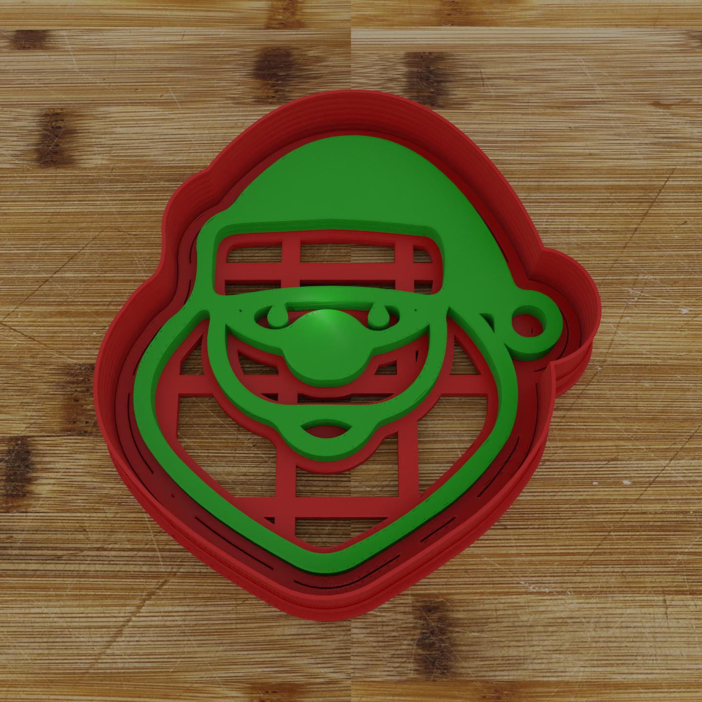 Santa Face Cookie Cutter | Jolly Santa Design | Christmas Cookie Mold