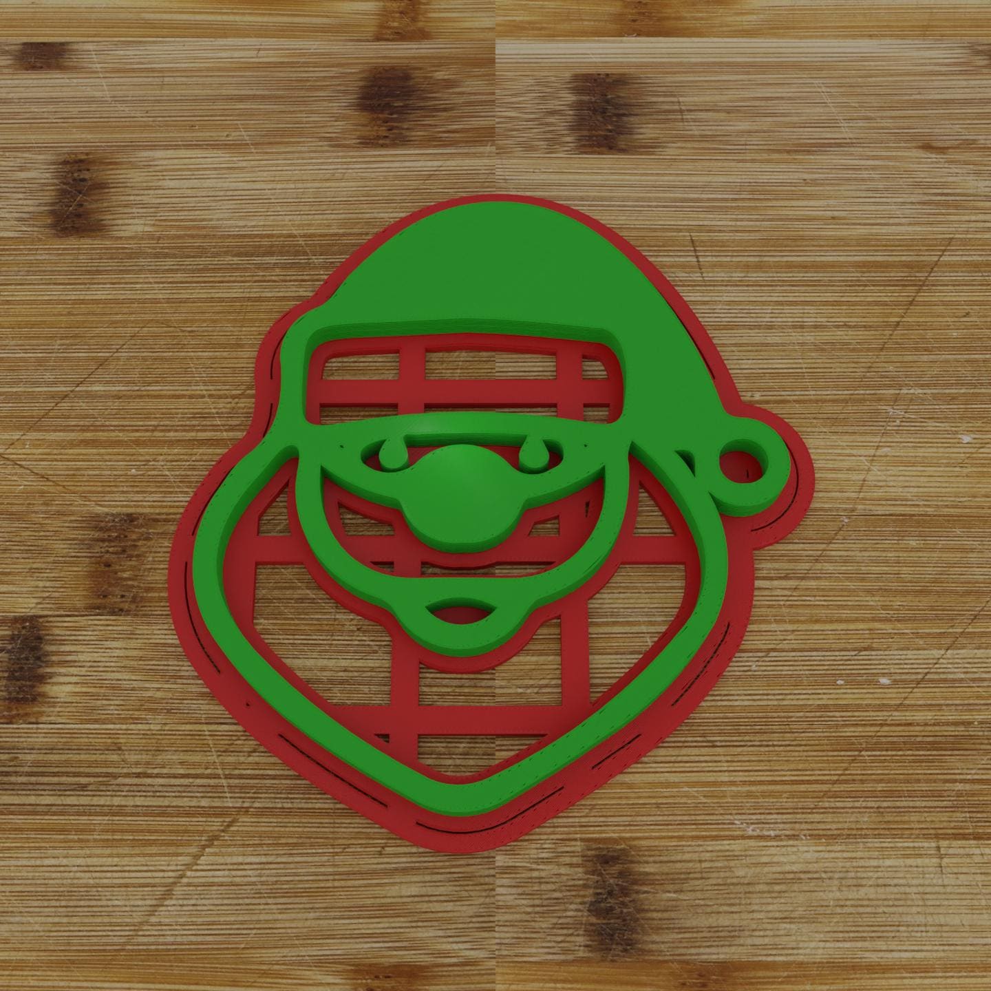 Santa Face Cookie Cutter | Jolly Santa Design | Christmas Cookie Mold