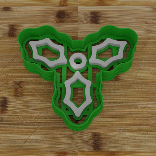 Mistletoe Leaf Cookie Cutter | Traditional Holiday Baking | Christmas Cookie Design