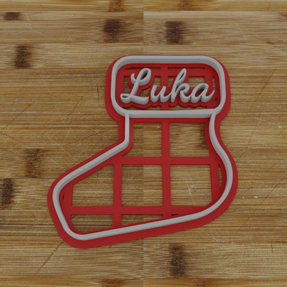 Customized Stocking Cookie Cutter | Classic Holiday Shape | Christmas Baking Essential