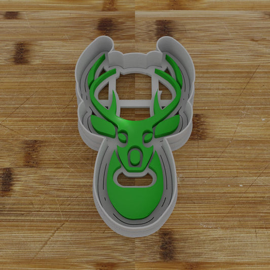 Reindeer Head 4 Cookie Cutter | Detailed Christmas Design | Festive Baking Tool